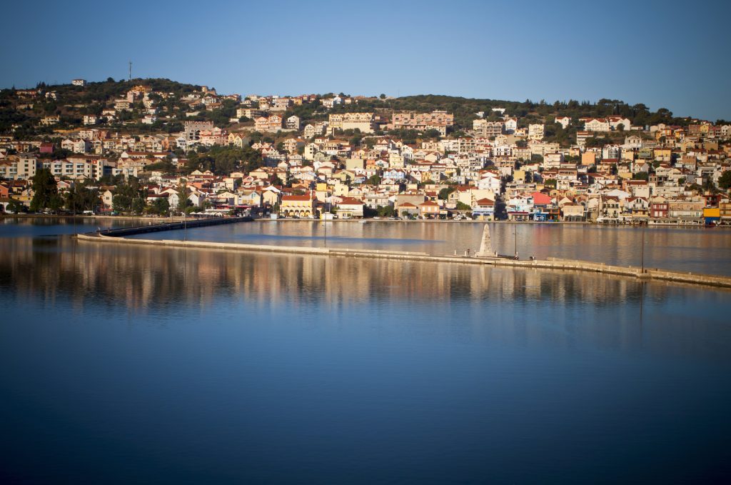 Traditional city of Argostoli at Kefalonia island in Greece
