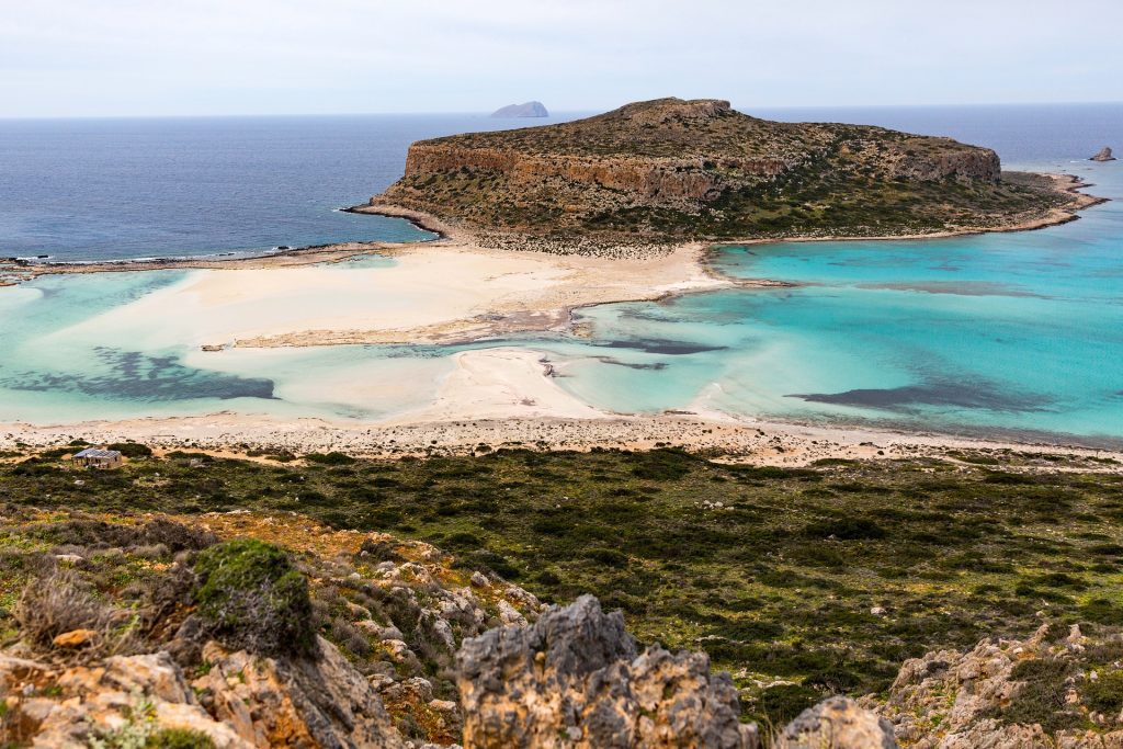 A top view of Balos Beach Photo by Mark from Pixabay